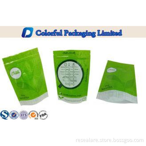 100g , 200g , 500g resealed kraft stand up pouch for Tea Pa